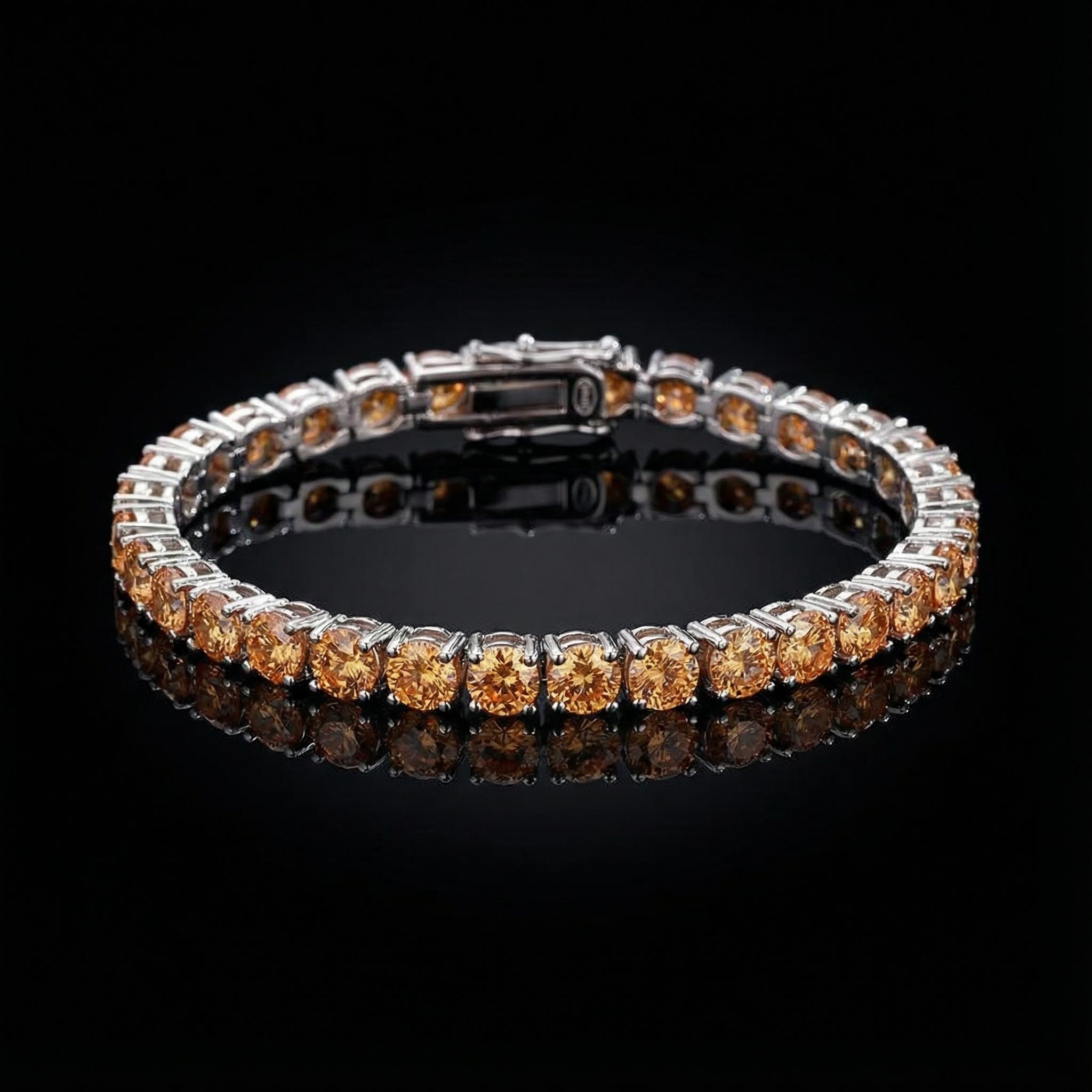 3mm/4mm/5mm S925 & Moissanite Champagne Tennis Bracelet 3mm/4mm/5mm S925 & Moissanite Champagne Tennis Bracelet