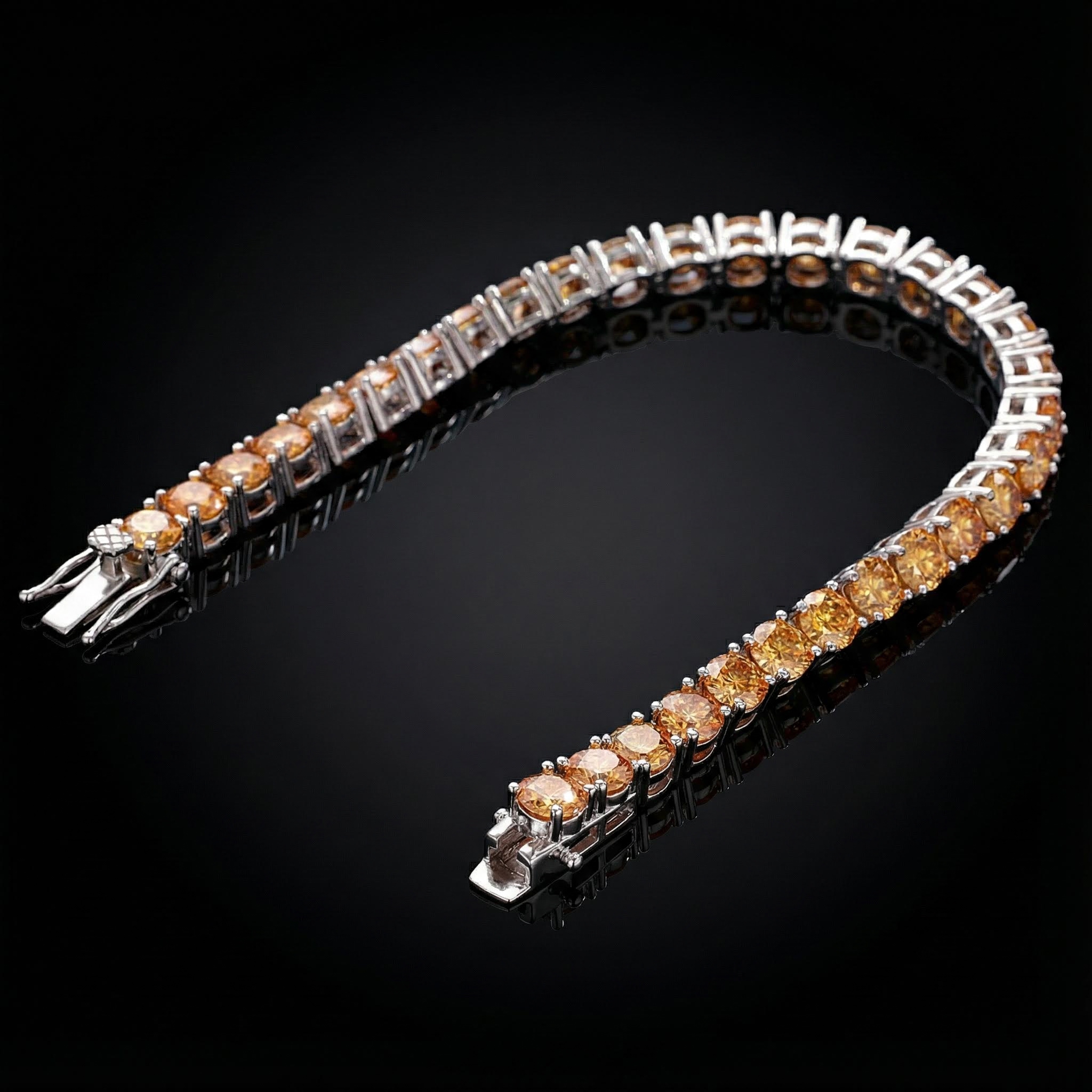 3mm/4mm/5mm S925 & Moissanite Champagne Tennis Bracelet 3mm/4mm/5mm S925 & Moissanite Champagne Tennis Bracelet