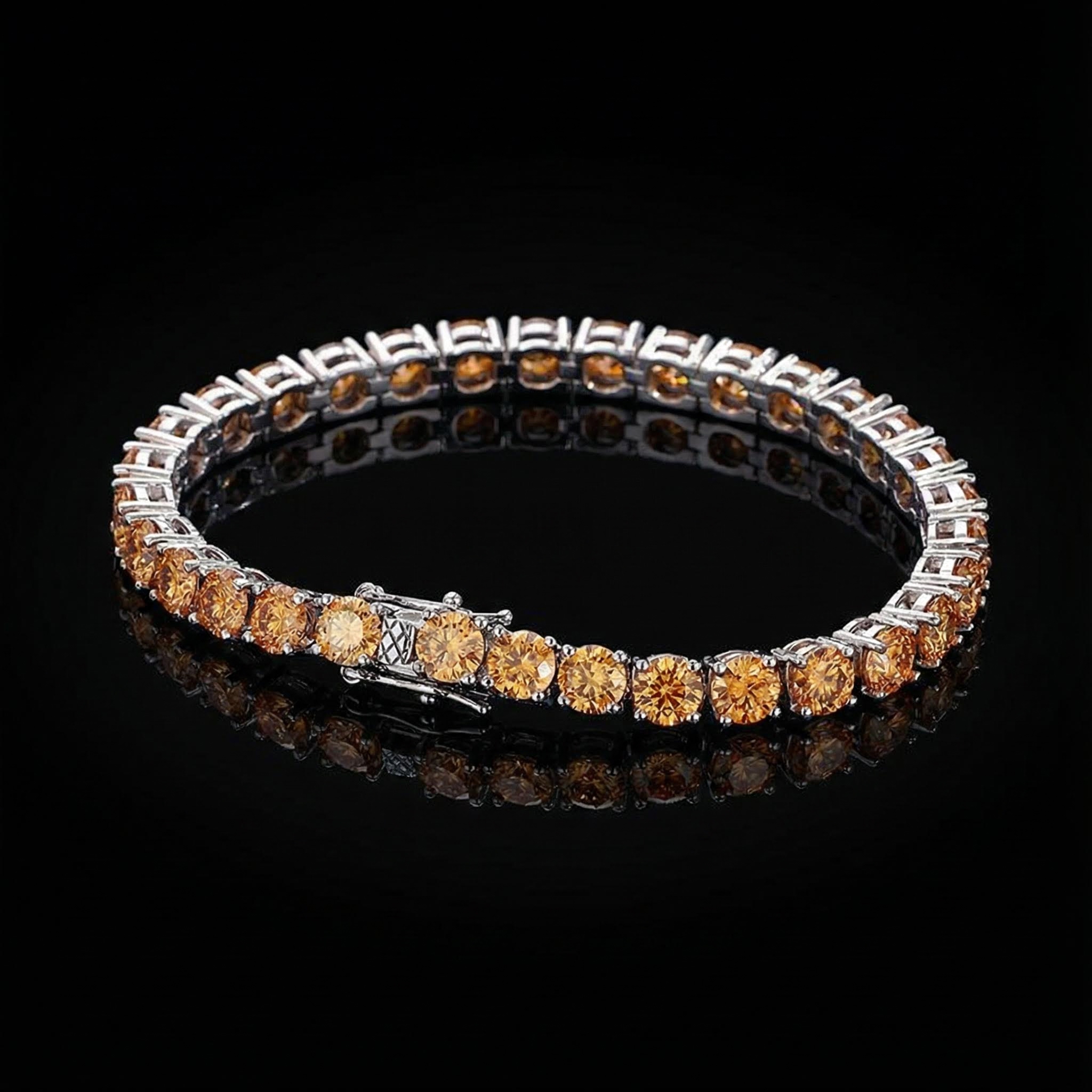 3mm/4mm/5mm S925 & Moissanite Champagne Tennis Bracelet 3mm/4mm/5mm S925 & Moissanite Champagne Tennis Bracelet