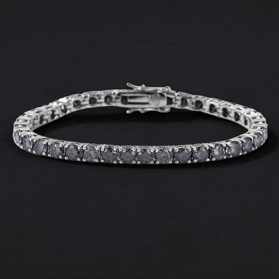 3mm/4mm/5mm S925 & Moissanite Grey Tennis Bracelet