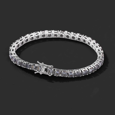 3mm/4mm/5mm S925 & Moissanite Grey Tennis Bracelet