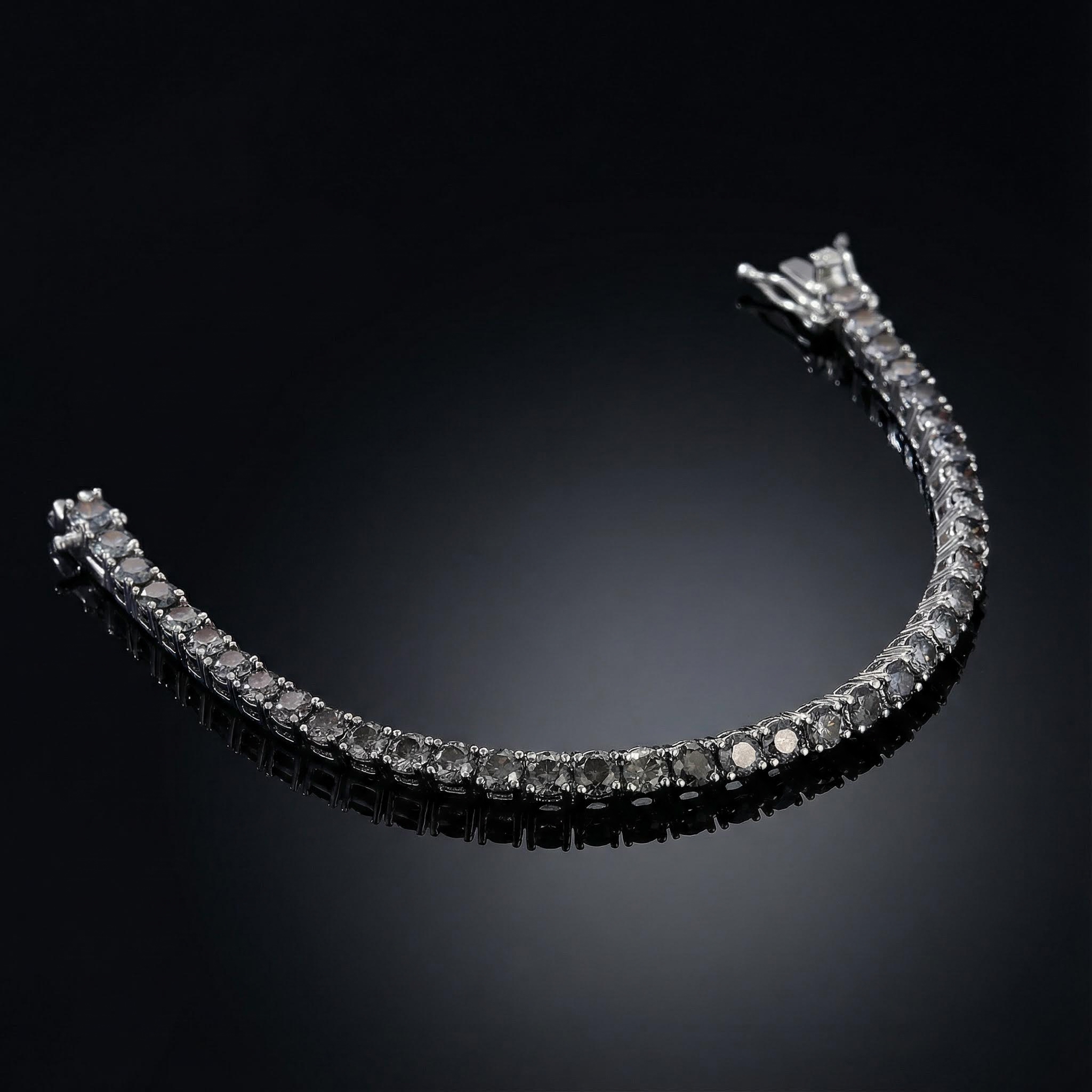 3mm/4mm/5mm S925 & Moissanite Grey Tennis Bracelet 3mm/4mm/5mm S925 & Moissanite Grey Tennis Bracelet