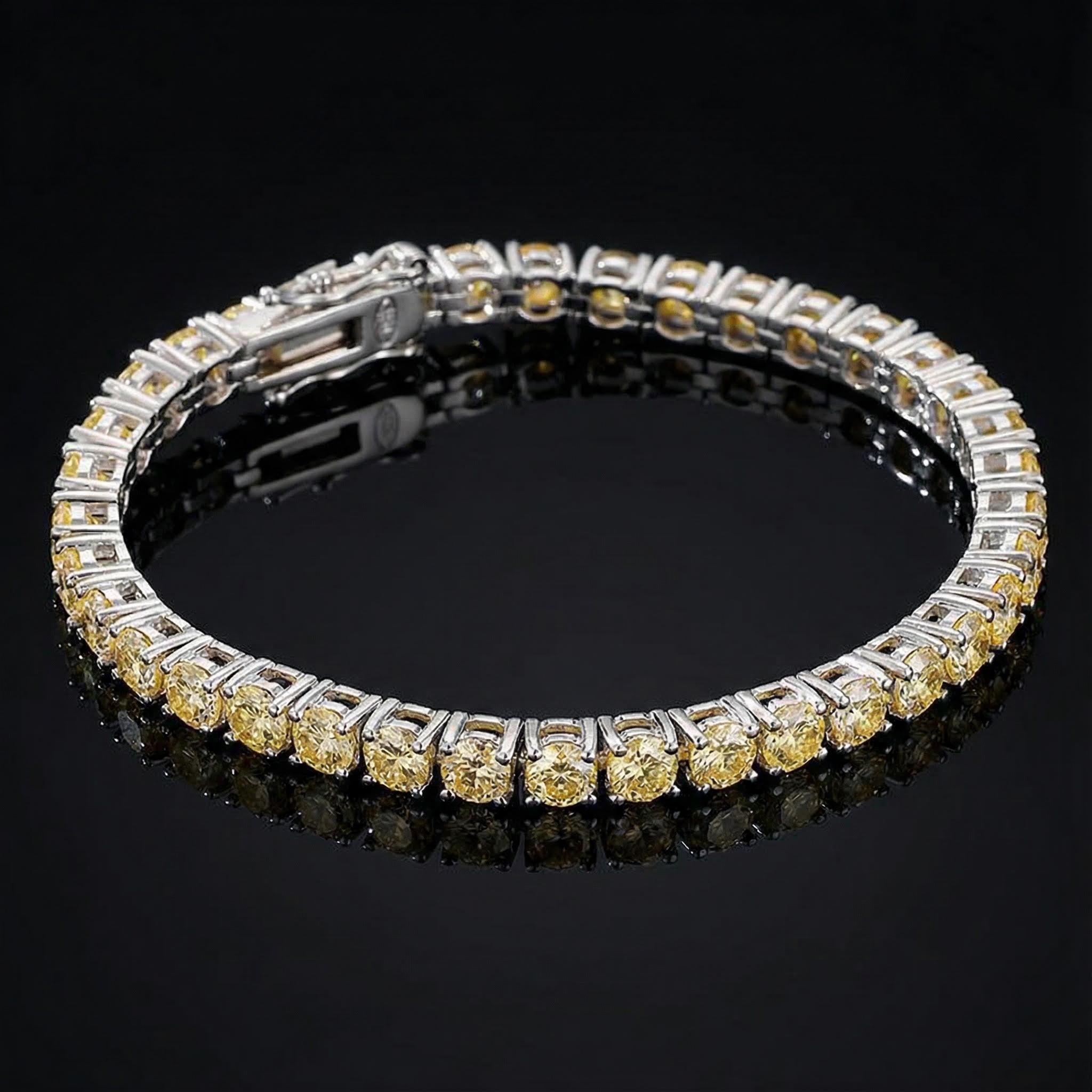3mm/4mm/5mm S925 & Moissanite Yellow Tennis Bracelet 3mm/4mm/5mm S925 & Moissanite Yellow Tennis Bracelet