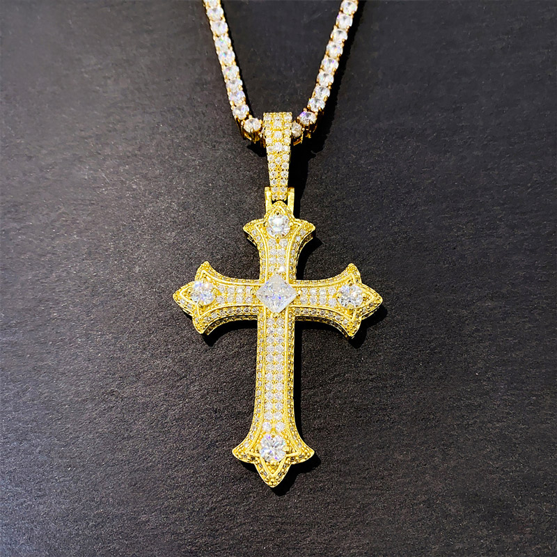 S925 & Moissanite Cross Pendant