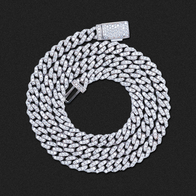 6mm Single Row S925 & Moissanite Diamond Cuban Link Chain