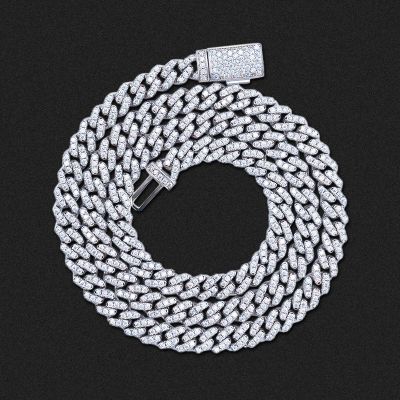 6mm Single Row S925 & Moissanite Diamond Cuban Link Chain