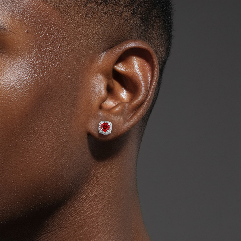 925S & Moissanite Magnetic Non-Piercing Earrings-Champagne/Green/Blue Green/Ruby/Purple