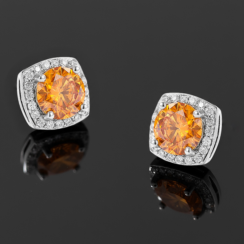 925S & Moissanite Magnetic Non-Piercing Earrings-Champagne/Green/Blue Green/Ruby/Purple