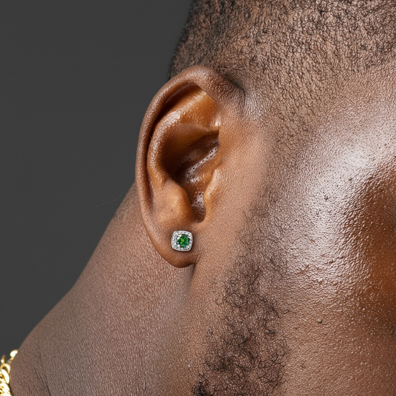 925S & Moissanite Magnetic Non-Piercing Earrings-Champagne/Green/Blue Green/Ruby/Purple