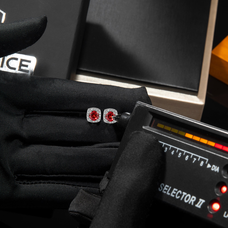 925S & Moissanite Magnetic Non-Piercing Earrings-Champagne/Green/Blue Green/Ruby/Purple