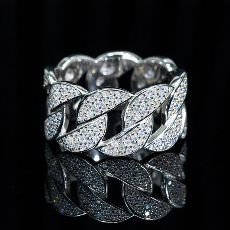 13mm S925 & Moissanite Cuban Ring
