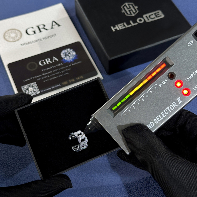 13mm S925 & Moissanite Cuban Ring