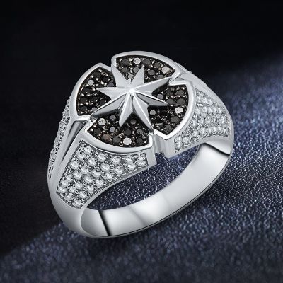 S925 & Moissanite Four-leaf Clover Star Ring