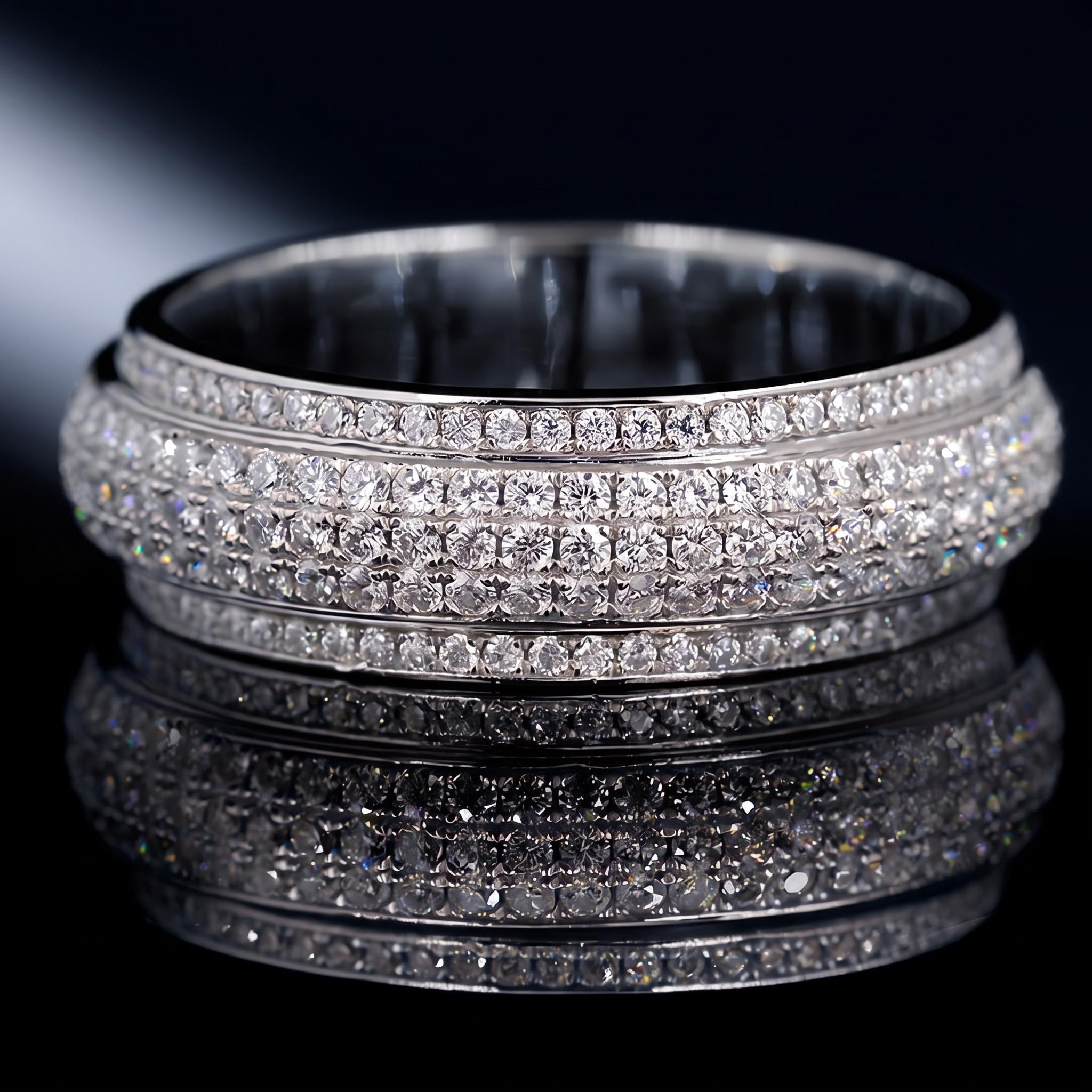 925 Silver & VVS1 Moissanite Fidget Spinner Ring 925 Silver & VVS1 Moissanite Fidget Spinner Ring