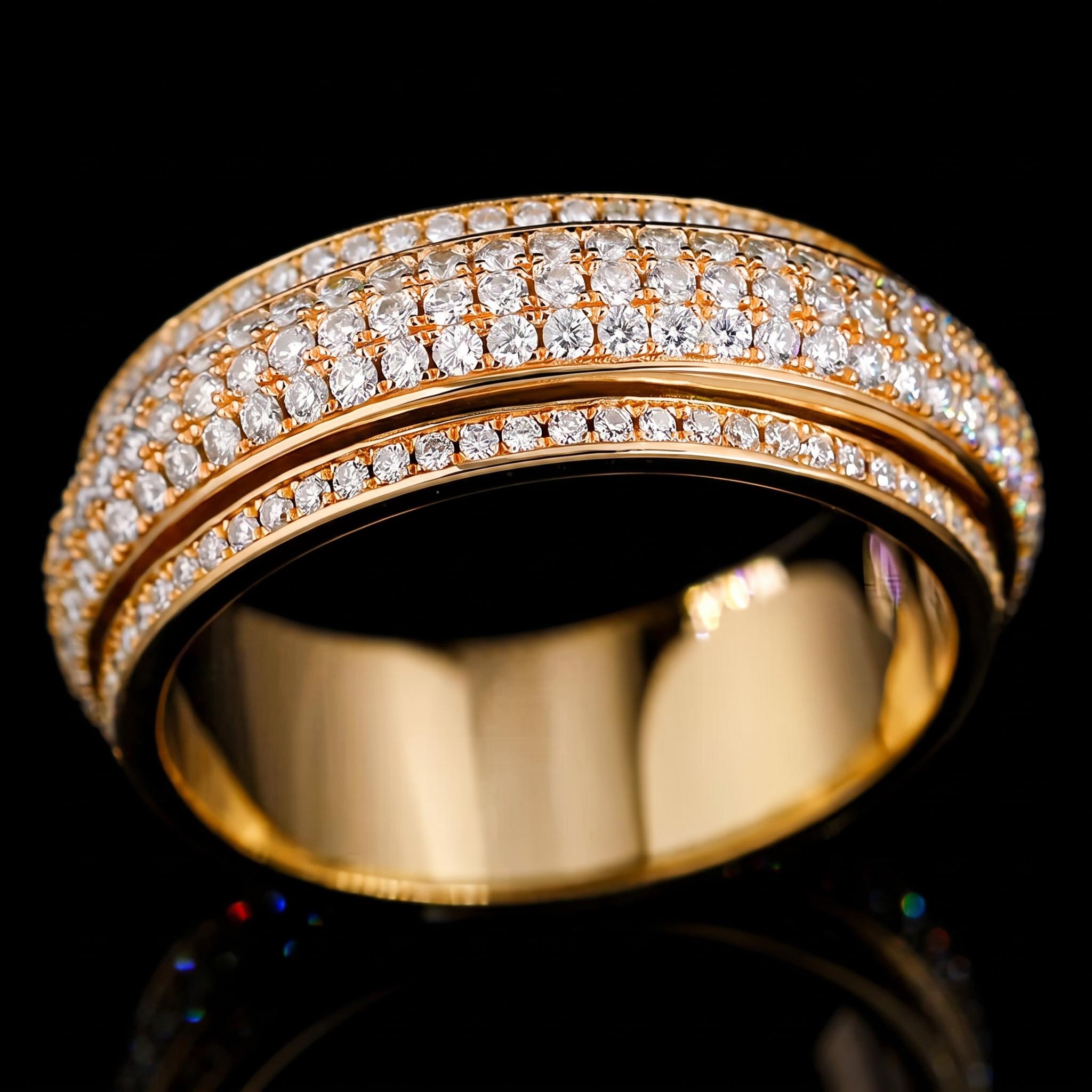 925 Silver & VVS1 Moissanite Fidget Spinner Ring 925 Silver & VVS1 Moissanite Fidget Spinner Ring