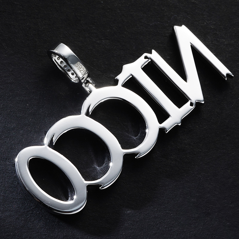 S925 & VVS Moissanite Custom Micro Paved Name Letter Pendant