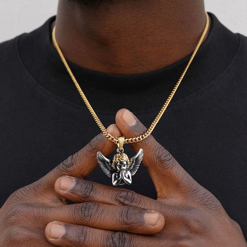 Prayer Hand Guardian Angel Wing Protection Pendant Prayer Hand Guardian Angel Wing Protection Pendant