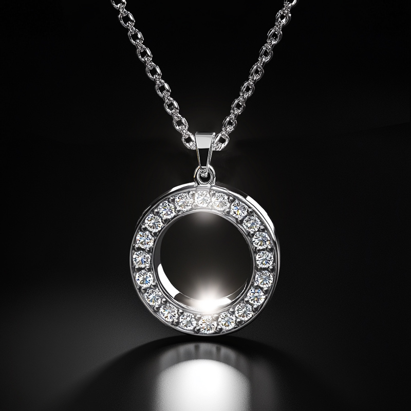 Iced Circle Pendant