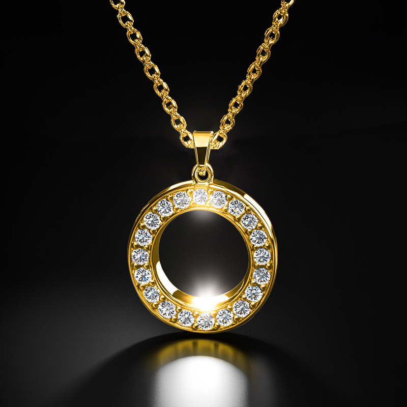 Iced Circle Pendant