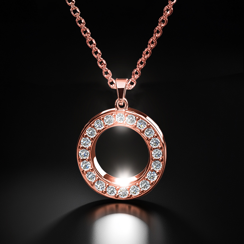 Iced Circle Pendant