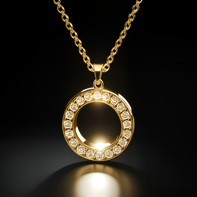 Iced Circle Pendant
