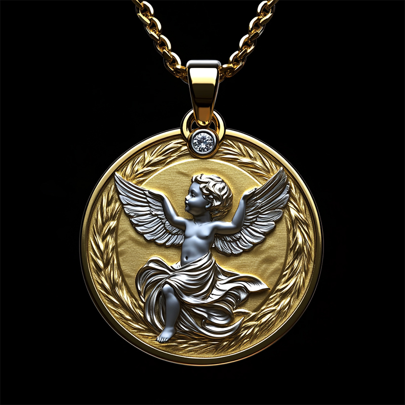 Baby Angle Round Pendant