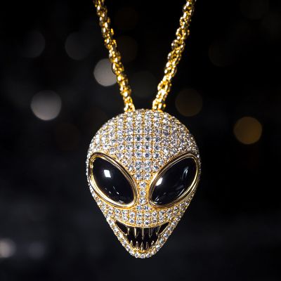 Iced Alien Pendant