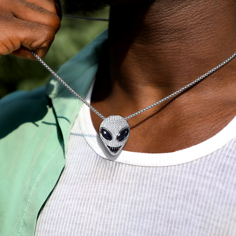 Iced Alien Pendant