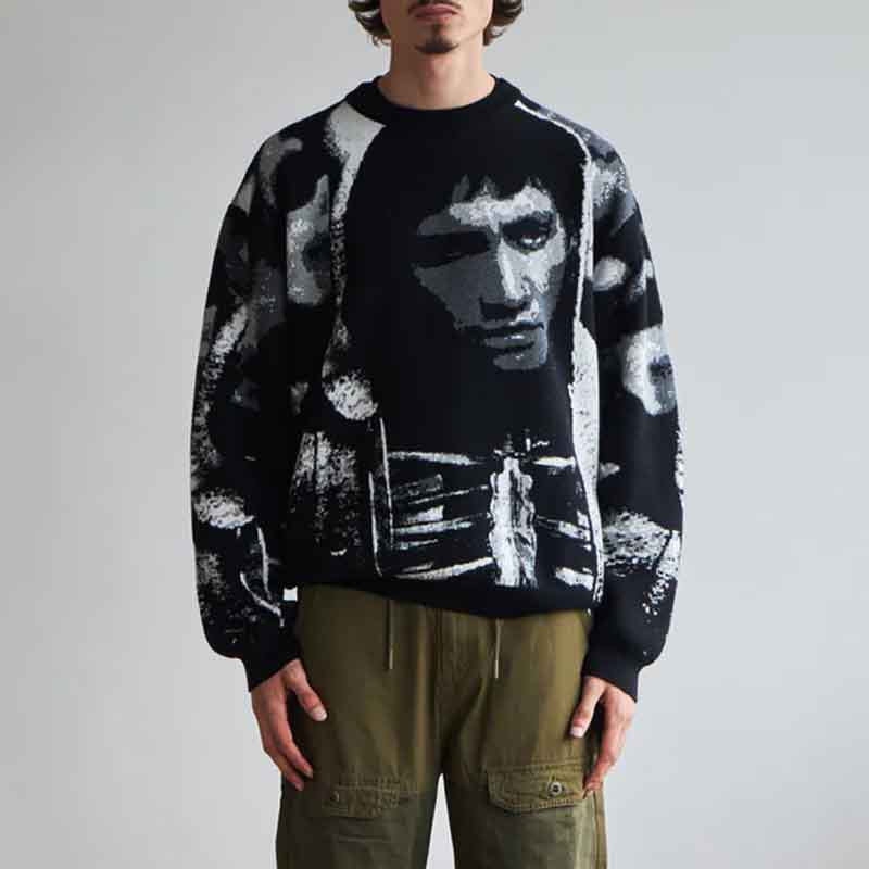 Vintage Portrait Jacquard Sweater