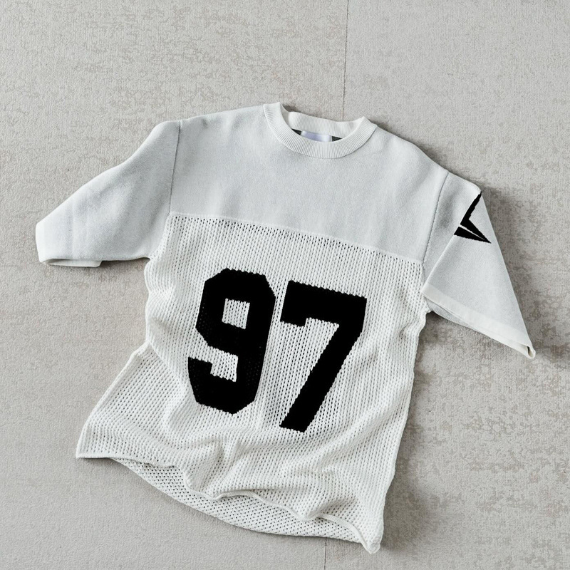 Y2K Digital Jacquard Knit T-Shirt