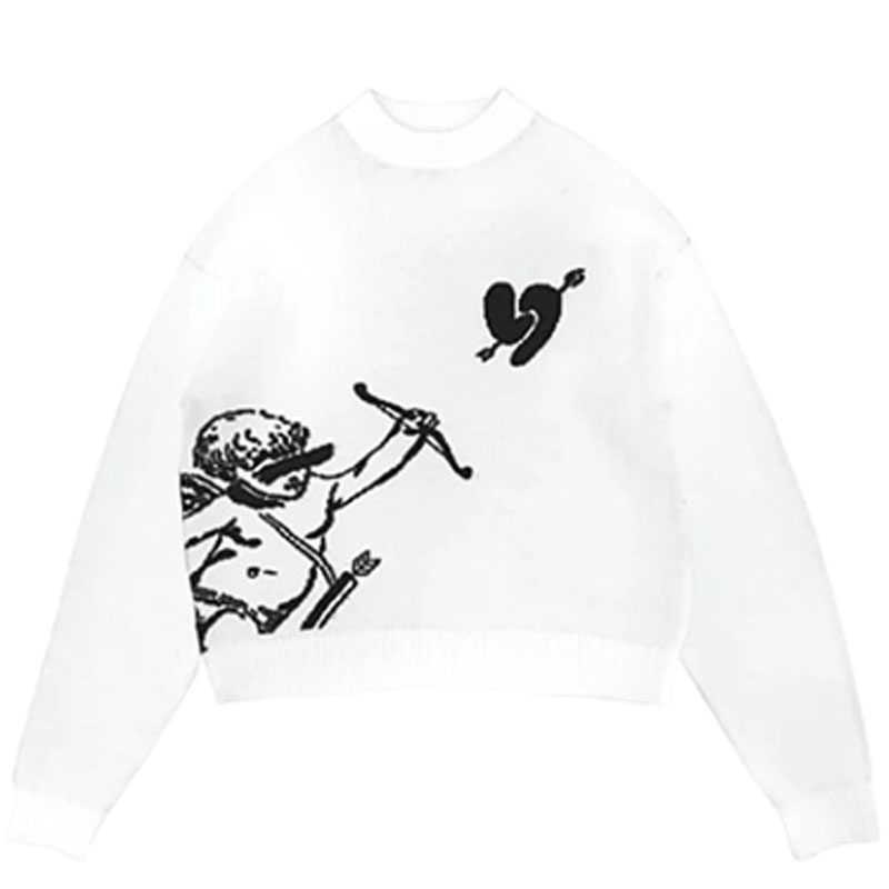 Y2K Cupid Archery Jacquard Sweater