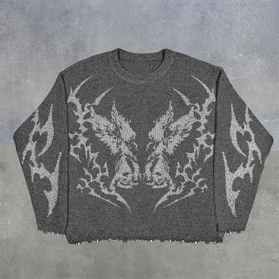 Vintage Gothic Jacquard Sweater