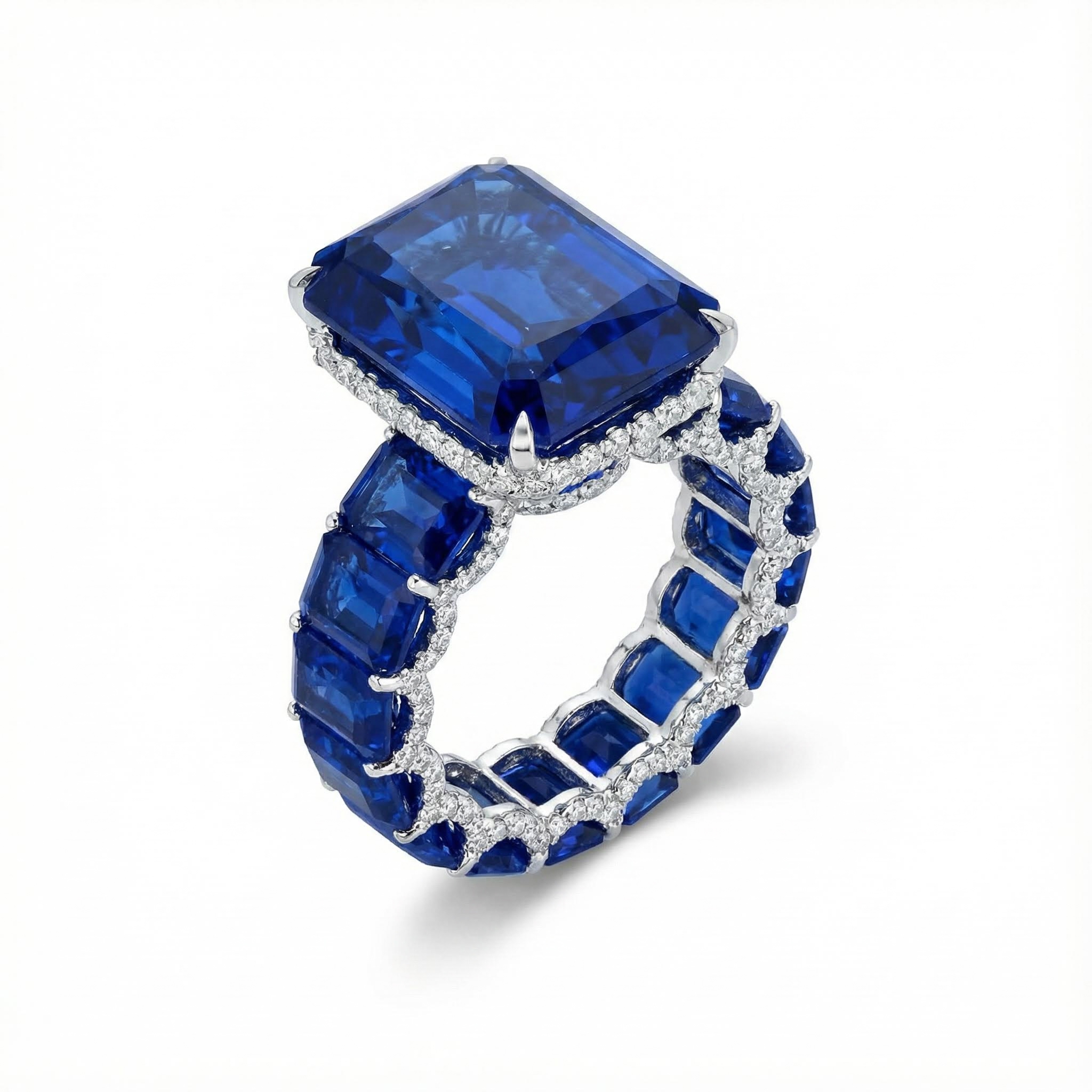 14.22 CT Luxury Fancy Yellow/Amethyst/Sapphire Radiant Cut Pave Halo Engagement Ring 14.22 CT Luxury Fancy Yellow/Amethyst/Sapphire Radiant Cut Pave Halo Engagement Ring