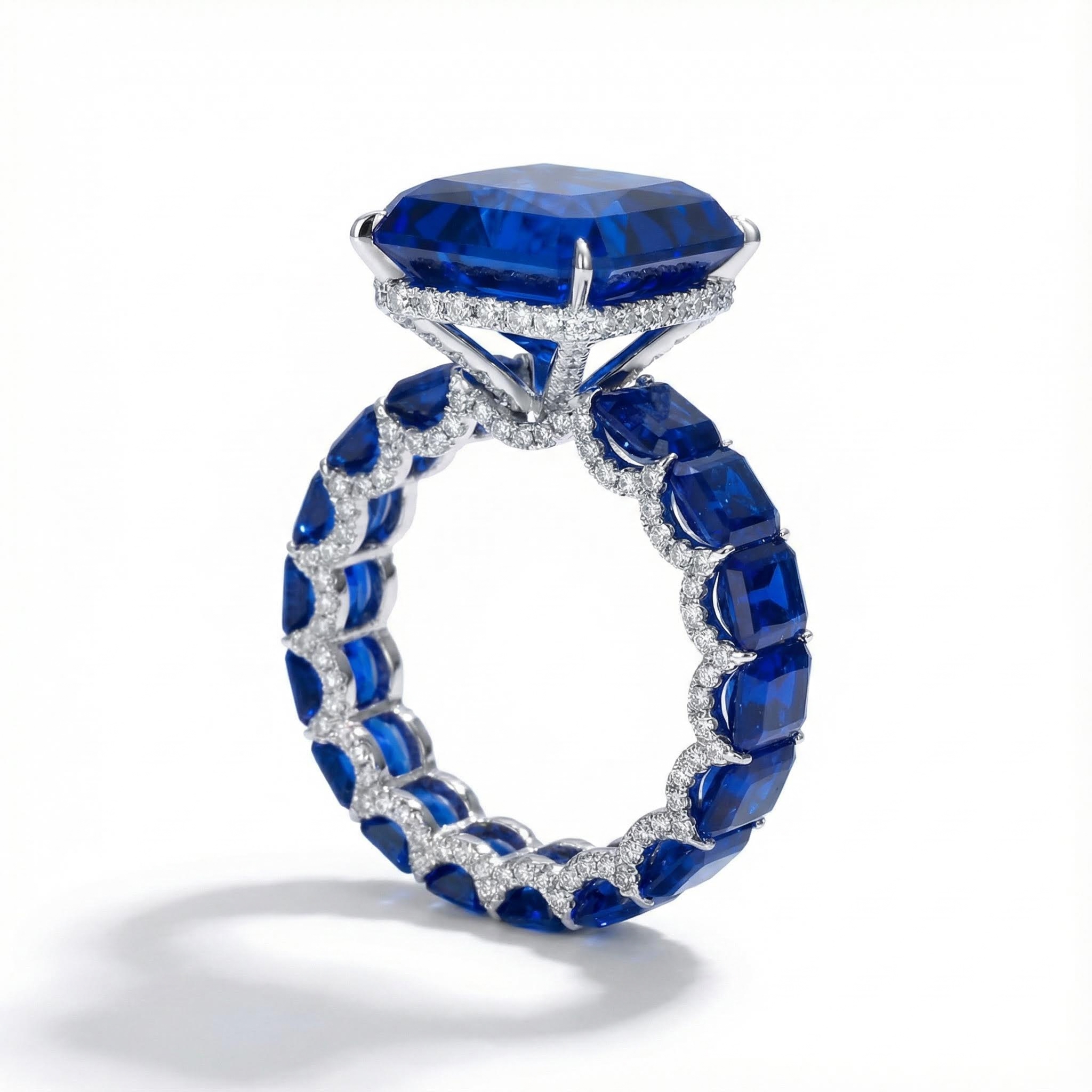 14.22 CT Luxury Fancy Yellow/Amethyst/Sapphire Radiant Cut Pave Halo Engagement Ring 14.22 CT Luxury Fancy Yellow/Amethyst/Sapphire Radiant Cut Pave Halo Engagement Ring