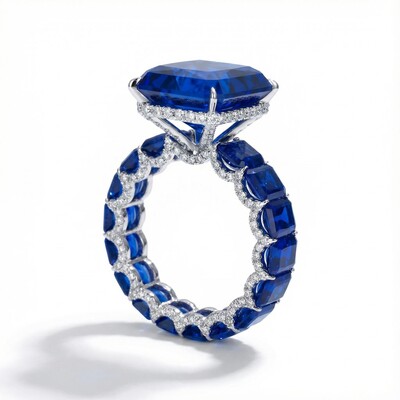 14.22 CT Luxury Fancy Yellow/Amethyst/Sapphire Radiant Cut Pave Halo Engagement Ring