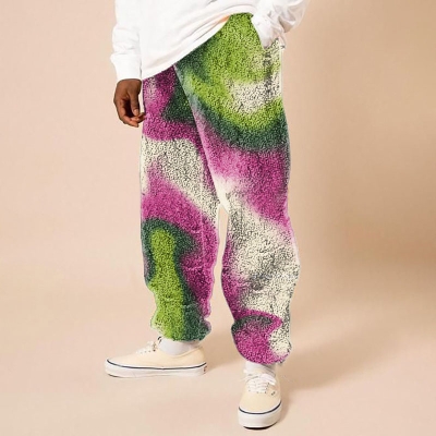 Color Swoosh Printed Flannel Lounge Pants