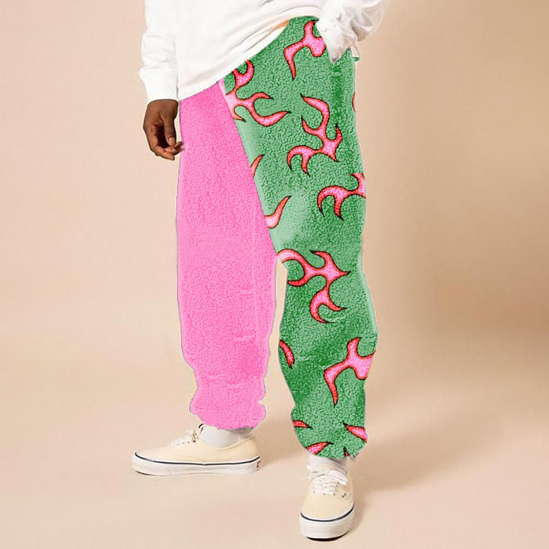 Colorblocked Sparkly Flannel Lounge Pants