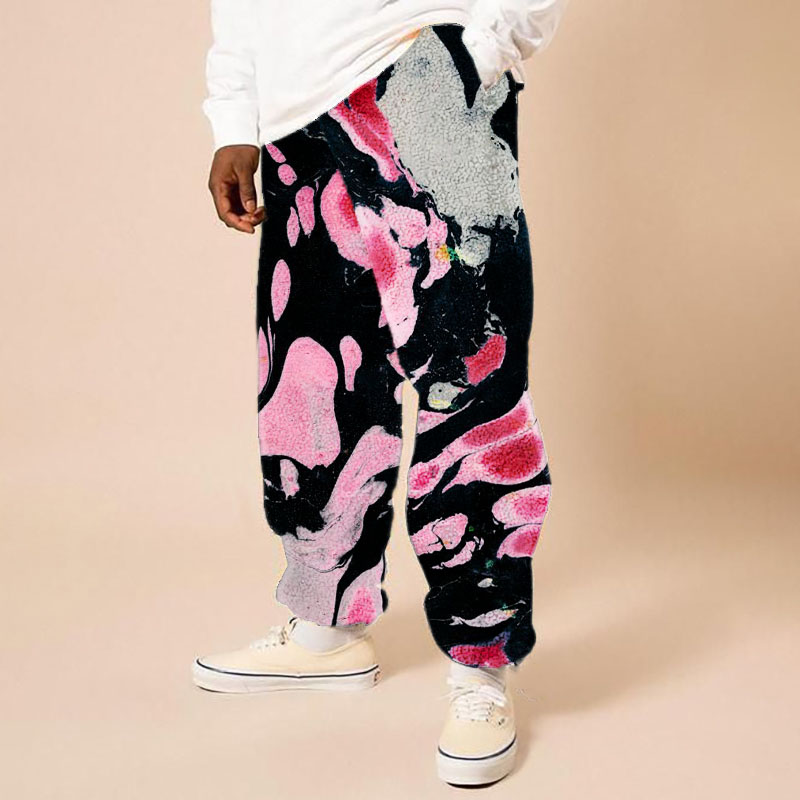 Tie-Dye Printed Flannel Lounge Pants