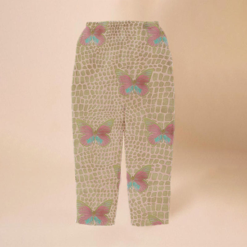 Butterfly Print Flannel Lounge Pants