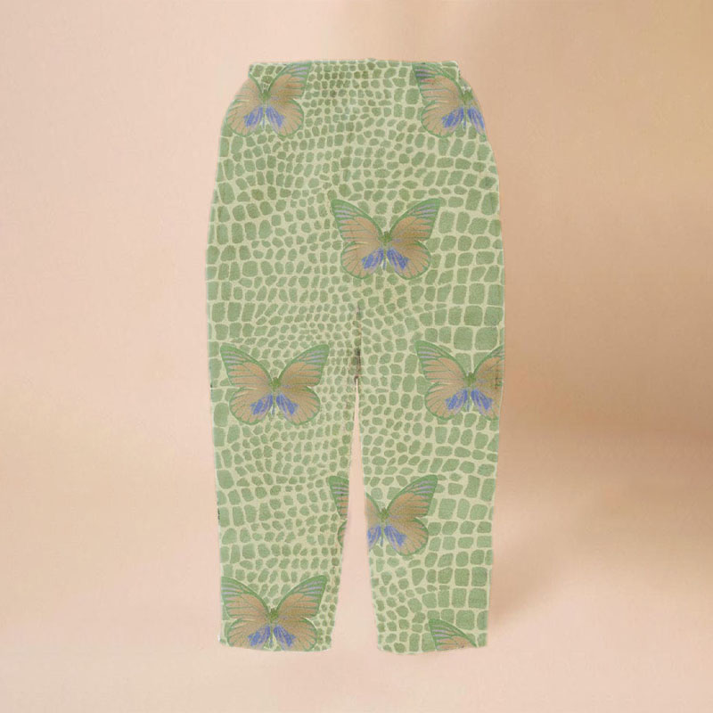 Butterfly Print Flannel Lounge Pants