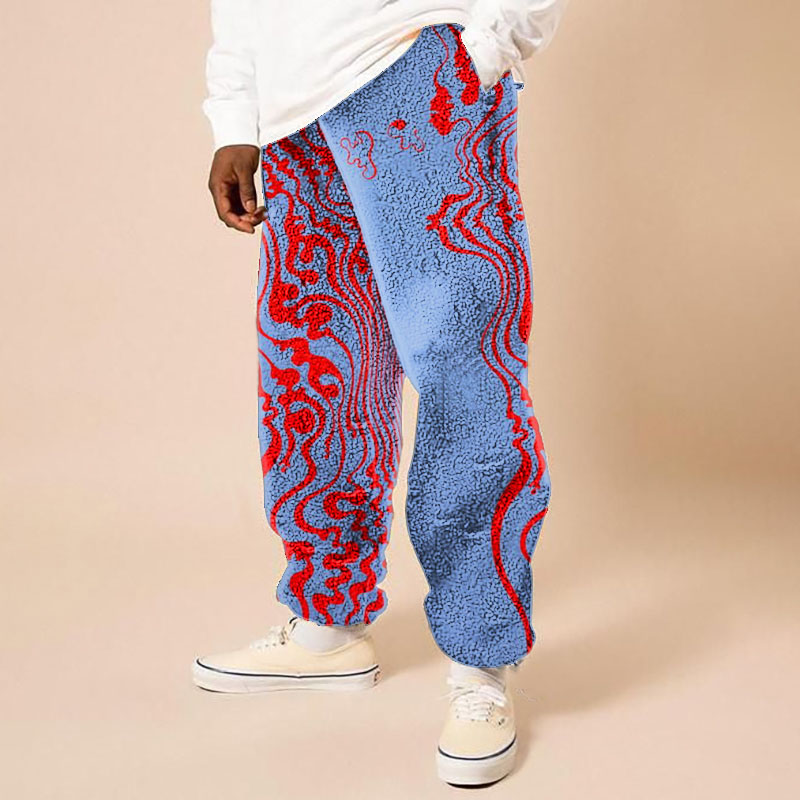 Geometric Line Flannel Lounge Pants