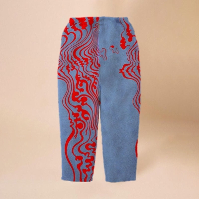 Geometric Line Flannel Lounge Pants