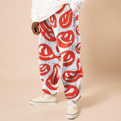 Smiley Printed Flannel Lounge Pants