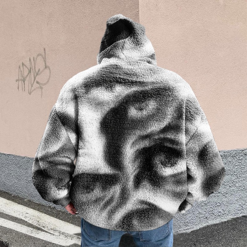 Hip Hop Graffiti Flannel Hoodie