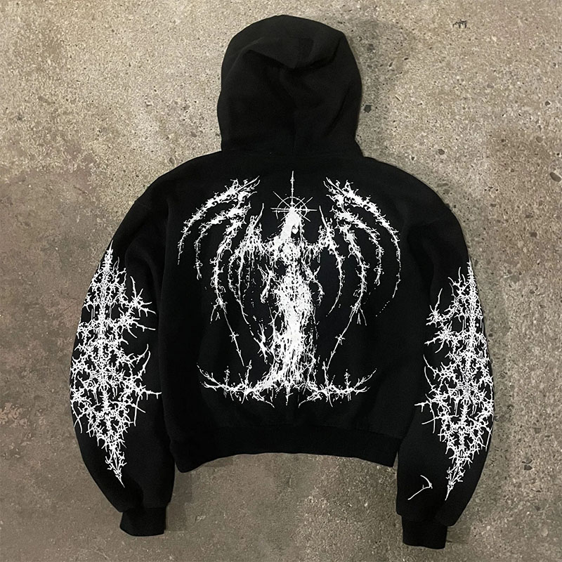 Fashion Angel Wings Print Hoodies