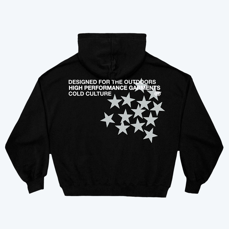 Star Letter Print Hoodie