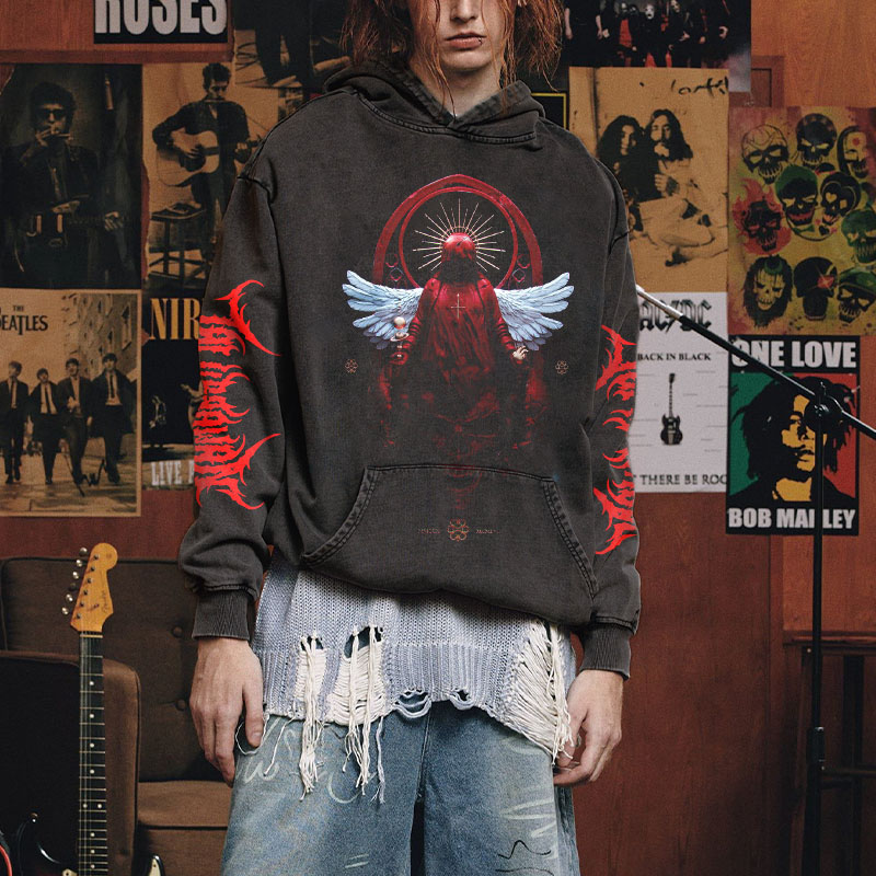 Vintage Devil's Angel Washed Hoodie