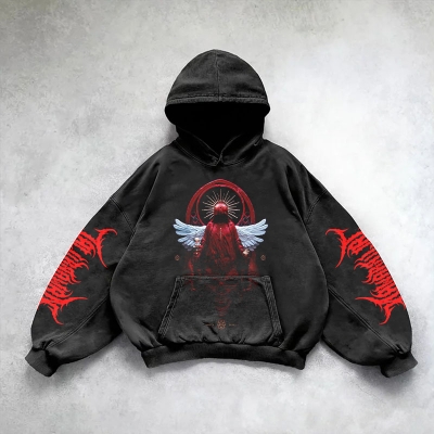 Vintage Devil's Angel Washed Hoodie