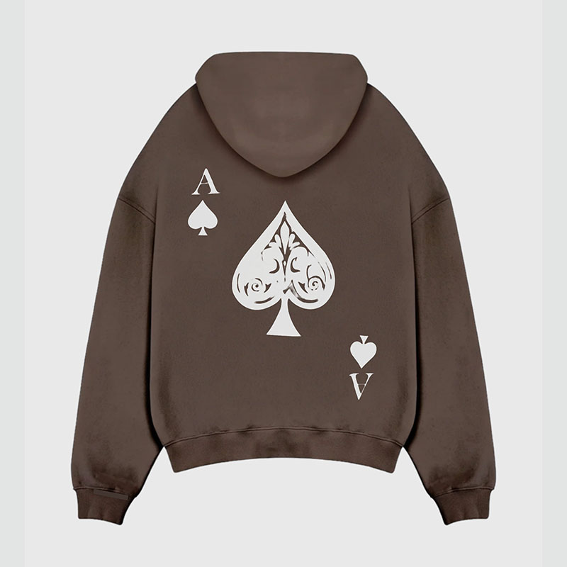 Ace of Spades Print Hoodie