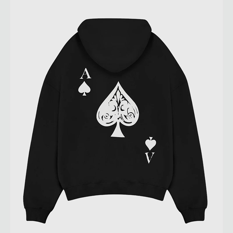 Ace of Spades Print Hoodie